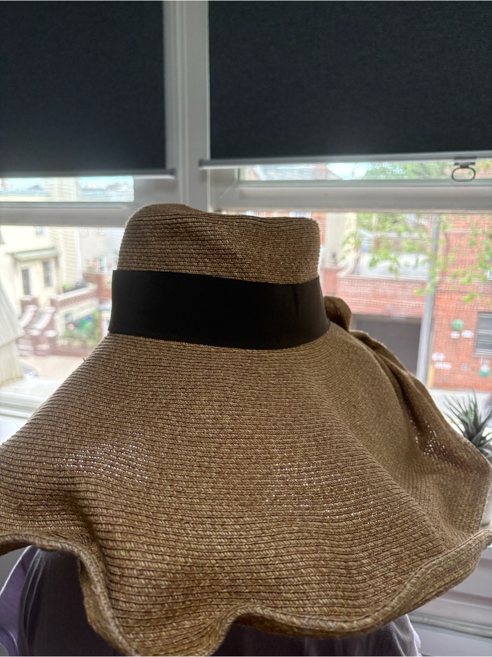 New Filippo Catarzi Wide Brim Raffia Straw Sun Hat SizeM Made in Italy - Picture 8 of 8